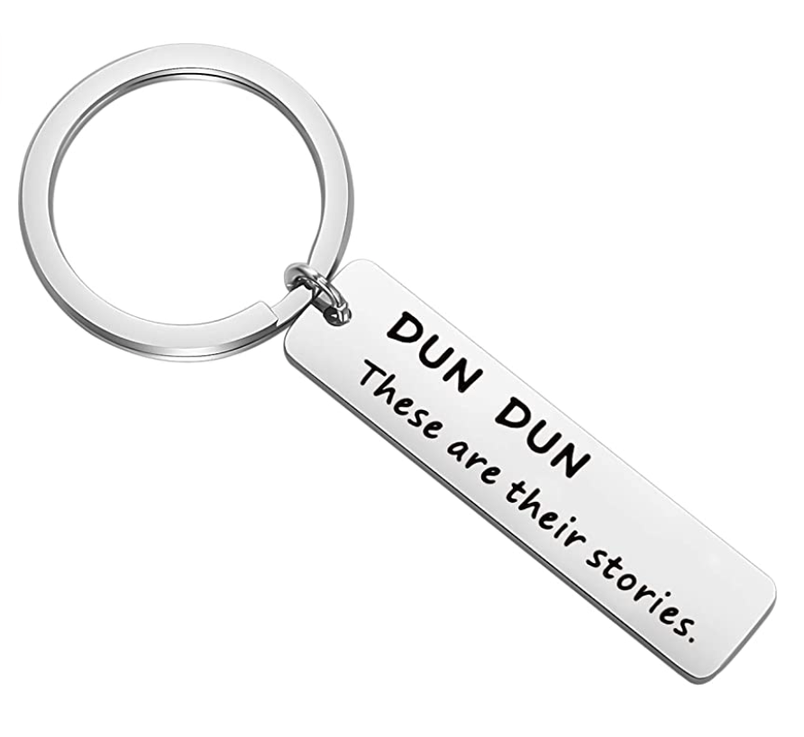 CHOORO Law and Order Gift Law and Order Inspired Jewelry Dun Dun These are Their Stories Keychain.png